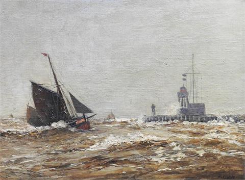Alexander Essfeld, Fischerboot in stürmischer See